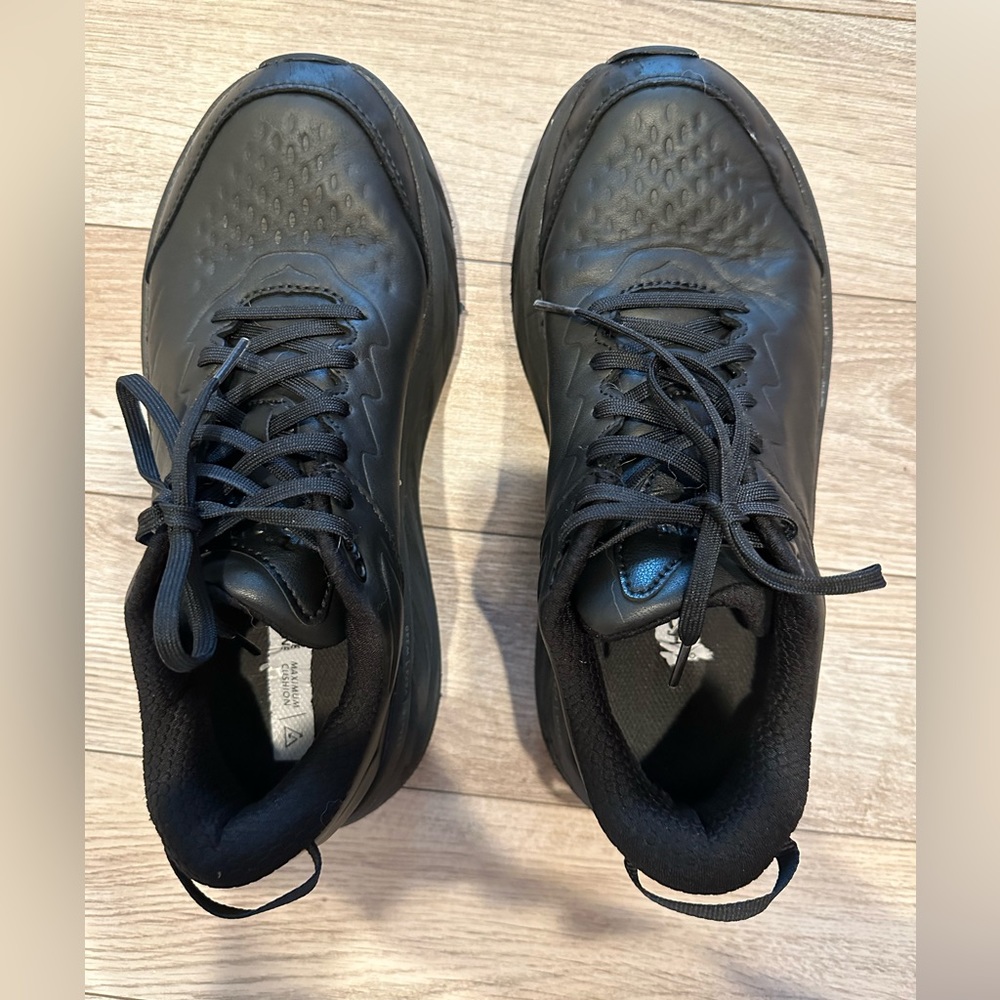 Hoka SR black leather